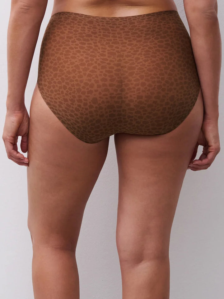 Chantelle - Softstretch High Waist Print Brief Wild Brown