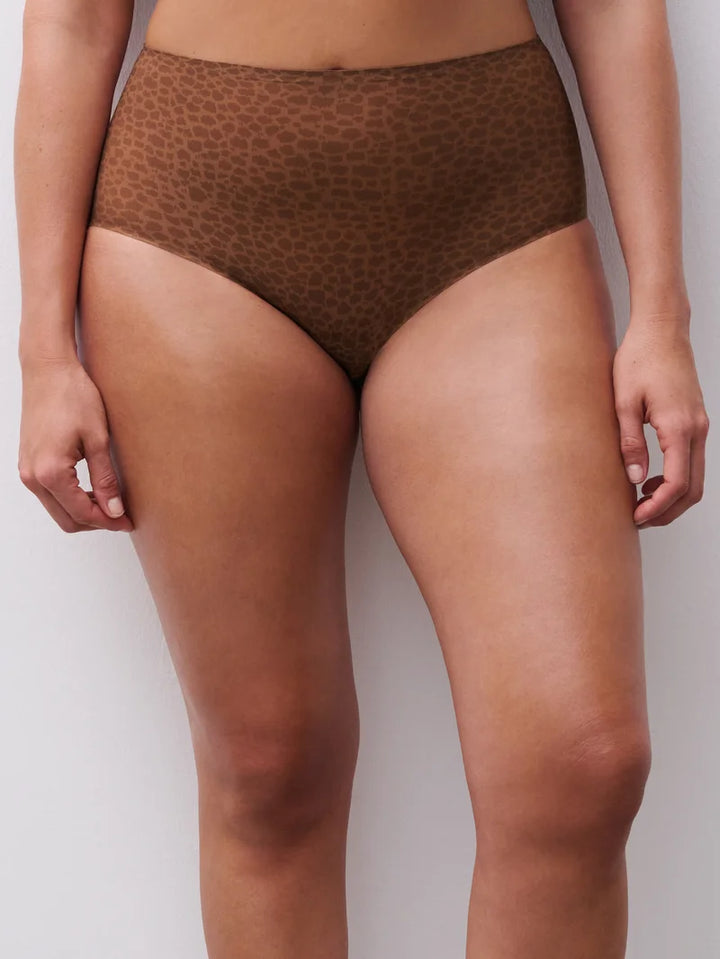 Chantelle - Softstretch High Waist Print Brief Wild Brown