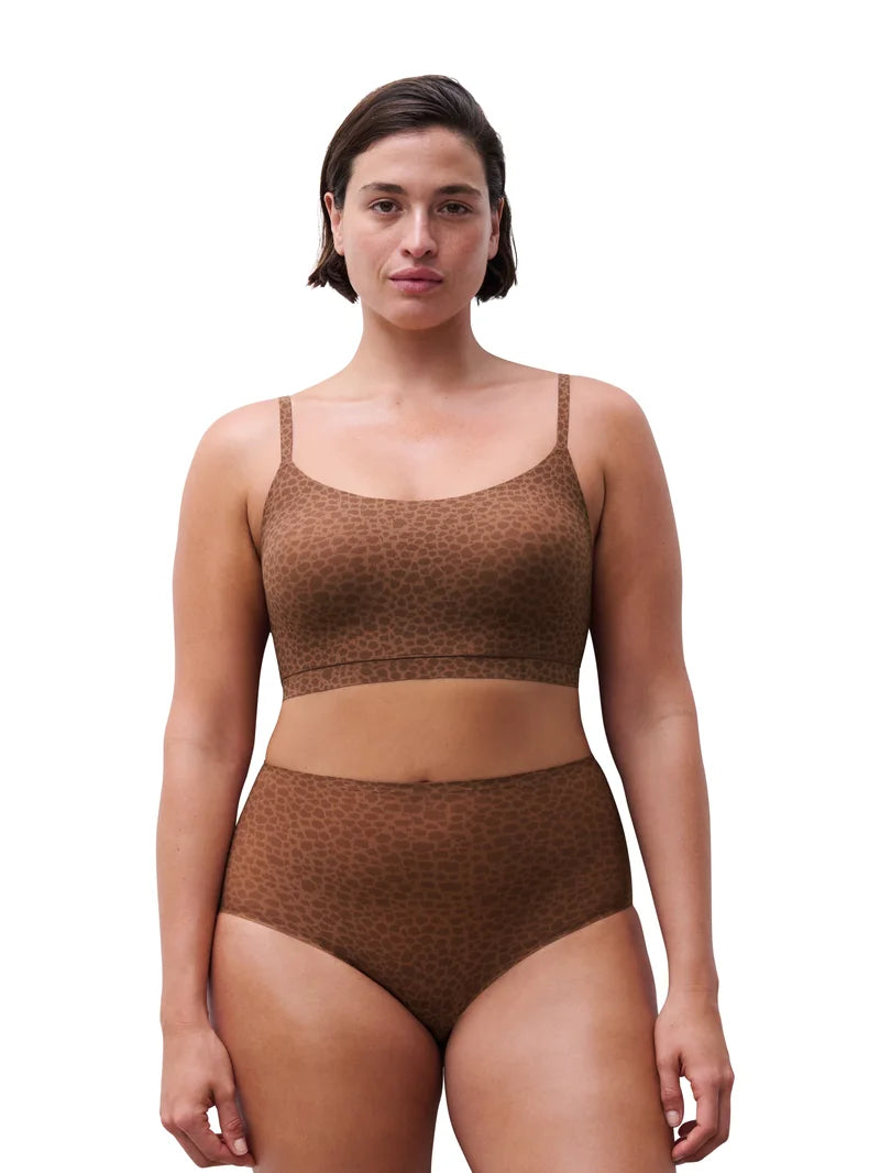 Chantelle - Softstretch High Waist Print Brief Wild Brown