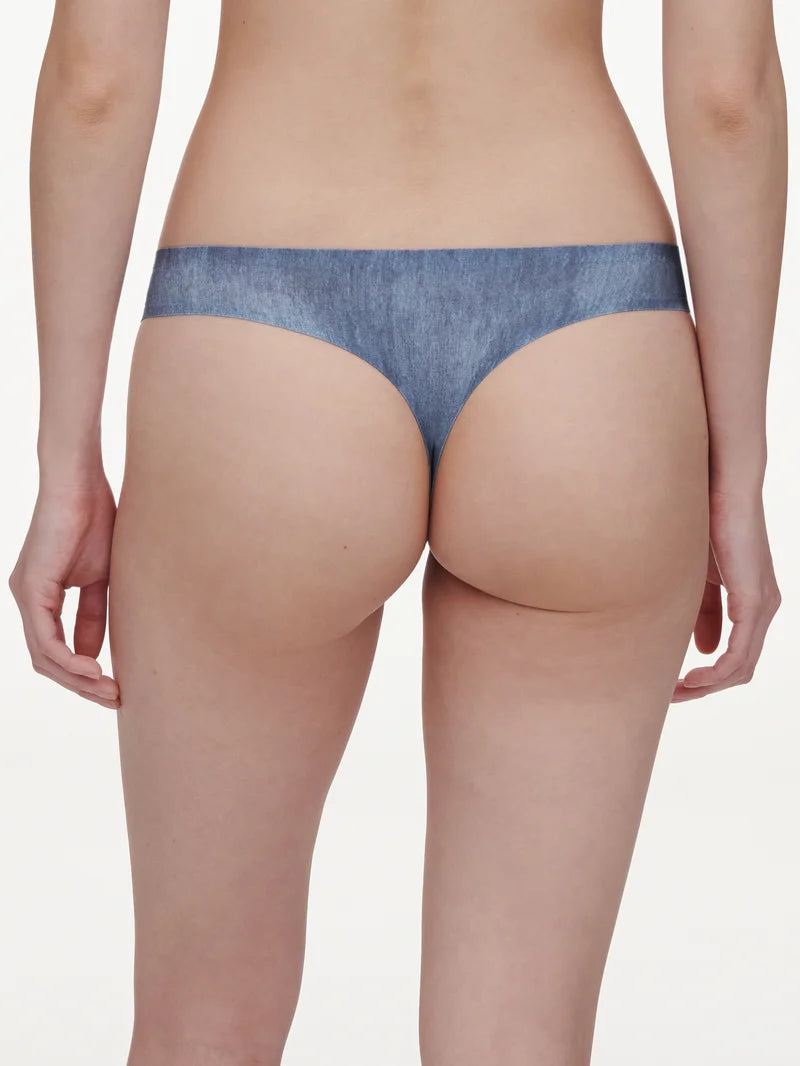 Chantelle - Softstretch Thong Blue Denim Print