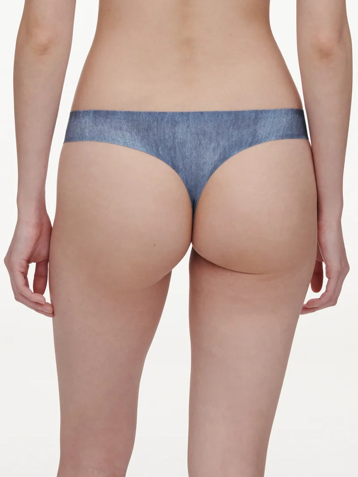 Chantelle - Softstretch Thong Blue Denim Print