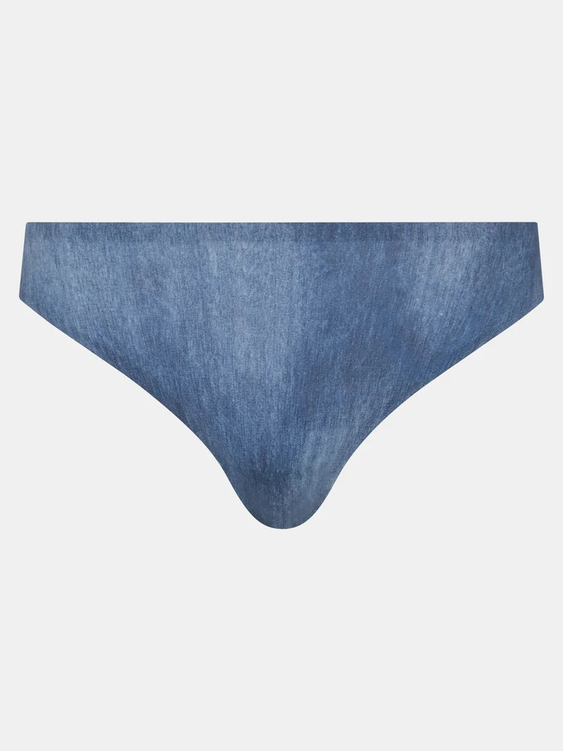 Chantelle - Softstretch Thong Blue Denim Print