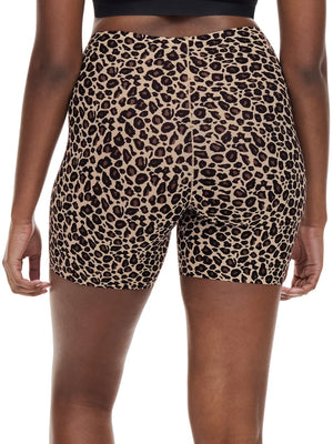 Chantelle - Softstretch High Waist Mid-Thigh Shorts / Print Leopard Print