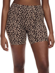 Chantelle - Softstretch High Waist Mid-Thigh Shorts / Print Leopard Print