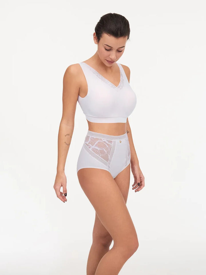 Chantelle - True Lace High-Waisted Full Brief Milk