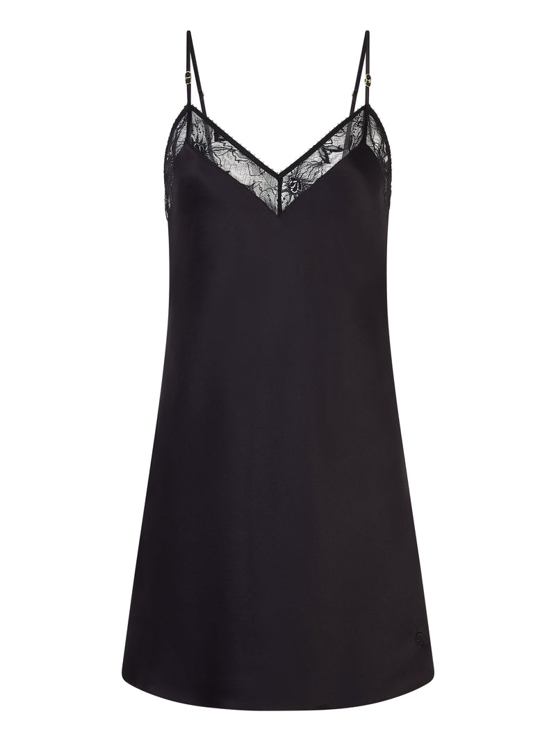 Chantelle - Orchids Nightdress Black Nighty Chantelle 