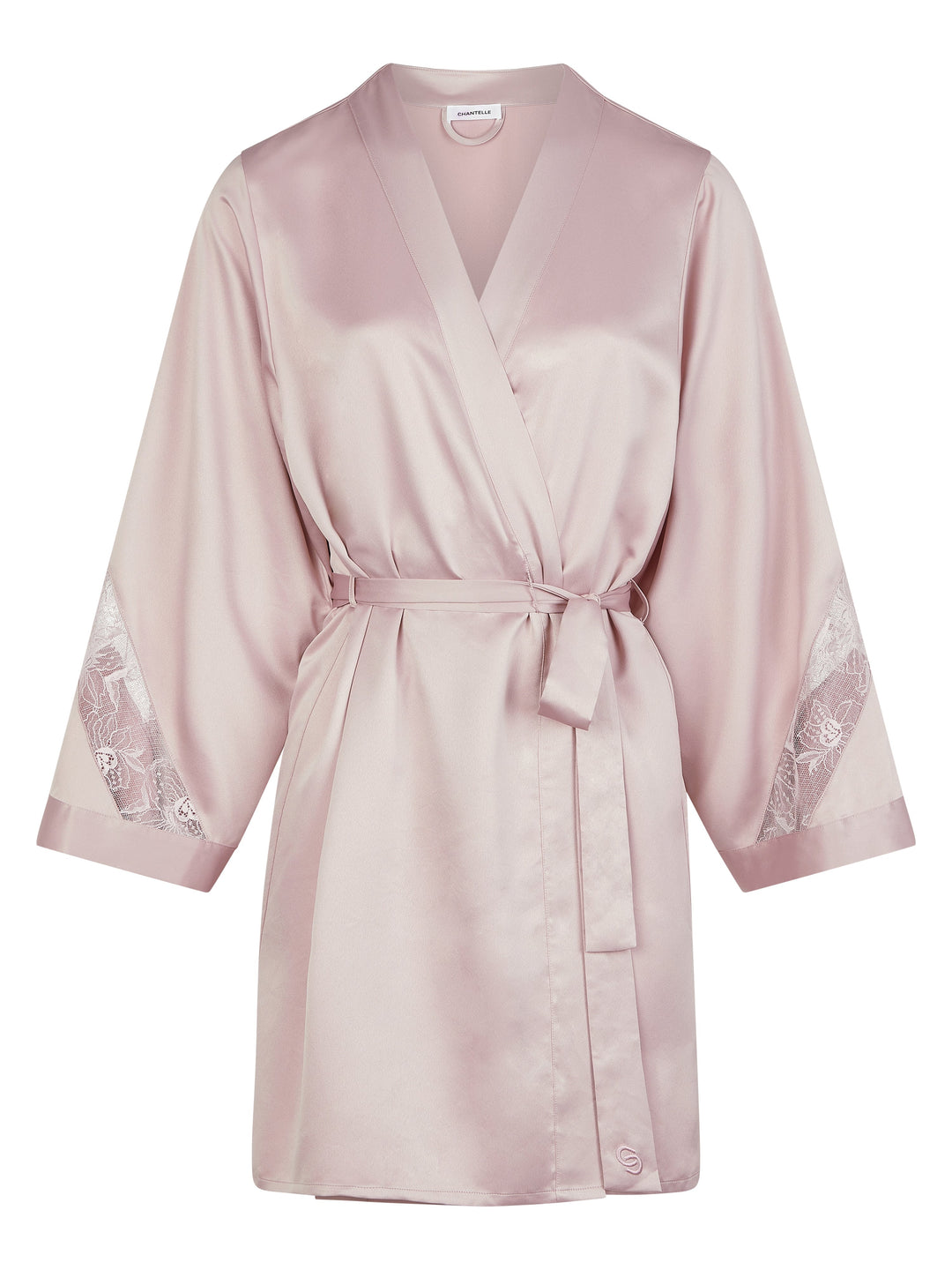 Chantelle – Orchideen-Kimono, englisches Rose-Negligé-Kleid Chantelle