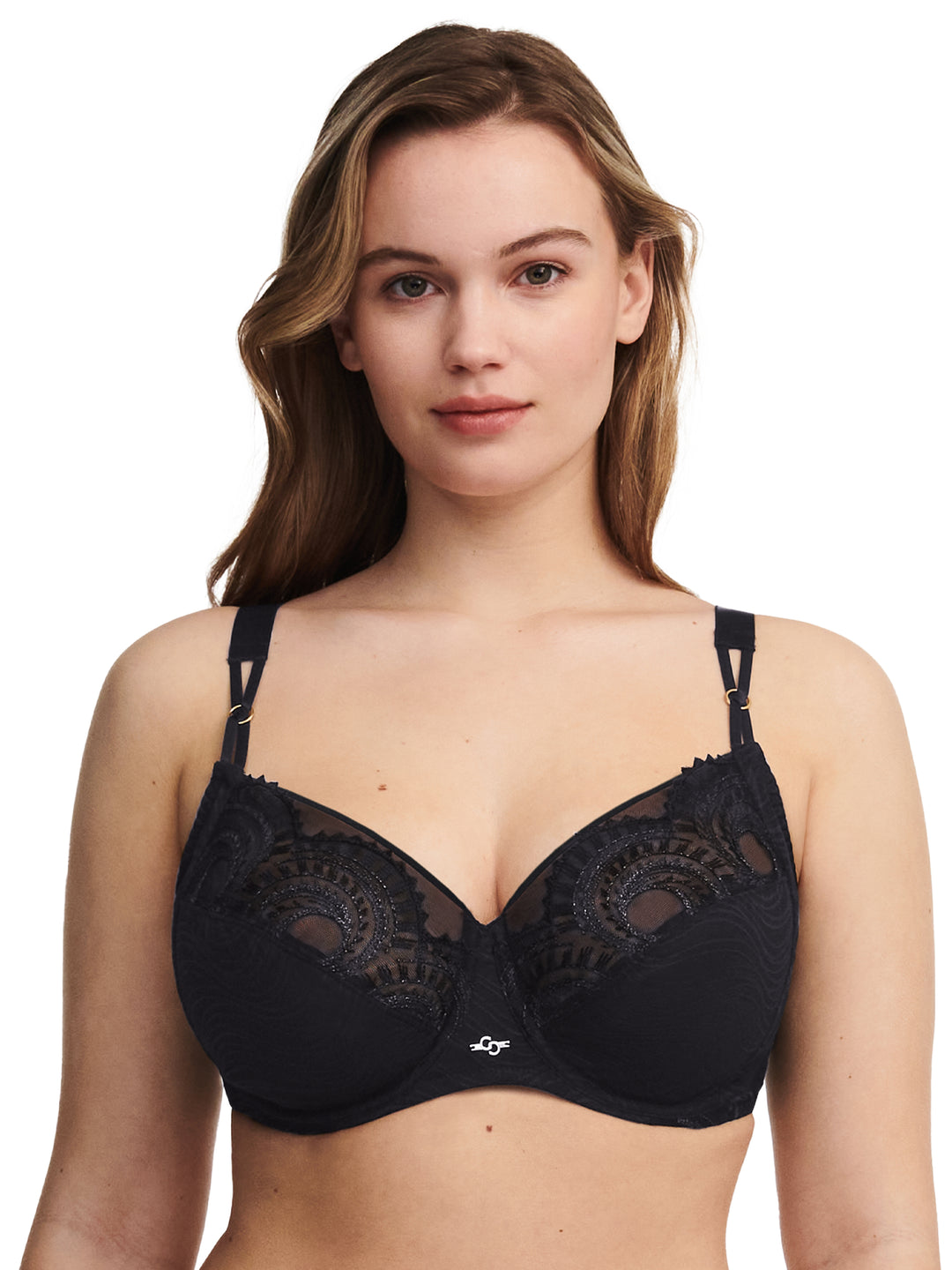 Chantelle - Mystic Dream Very Covering Underwired Bra Black  /  Silver Lurex