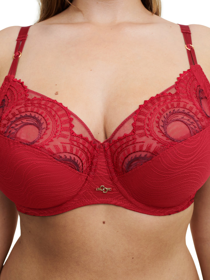 Chantelle - Mystic Dream Covering Underwired Bra Passion Red/Aubergine