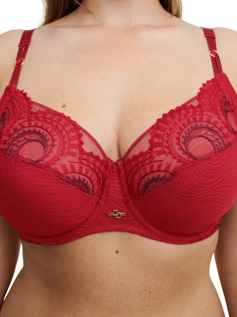 Chantelle - Mystic Dream Covering Underwired Bra Passion Red/Aubergine