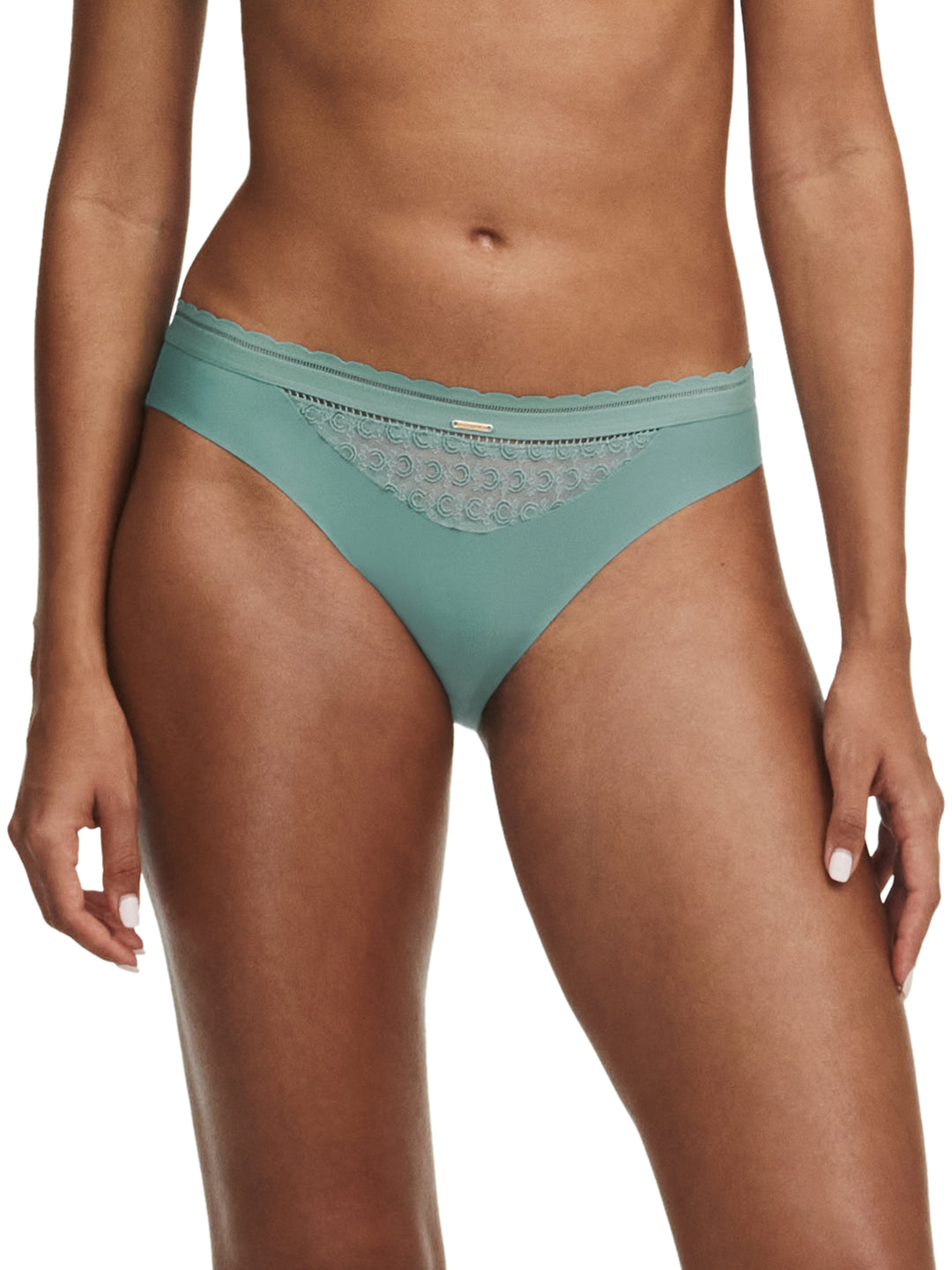 Chantelle - Slip Monogram Vert Treillis