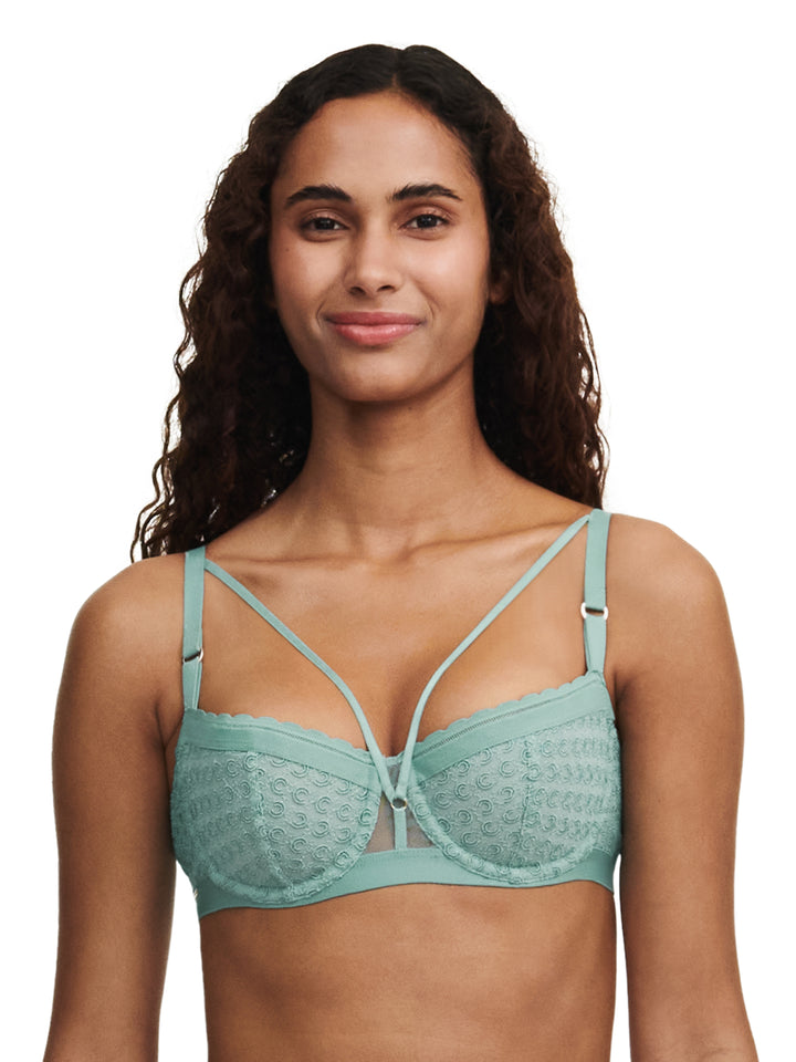 Chantelle - Monogram Half-Cup Balcony Bra Trellis Green