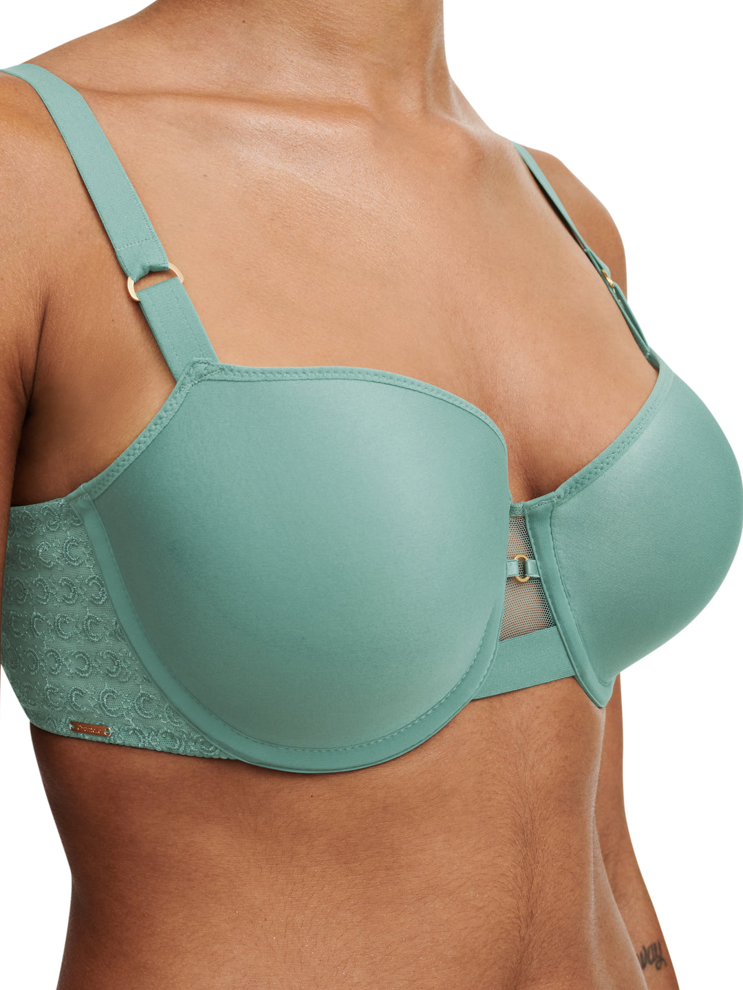 Chantelle - Monogram Half-Cup Memory Bra Trellis Green