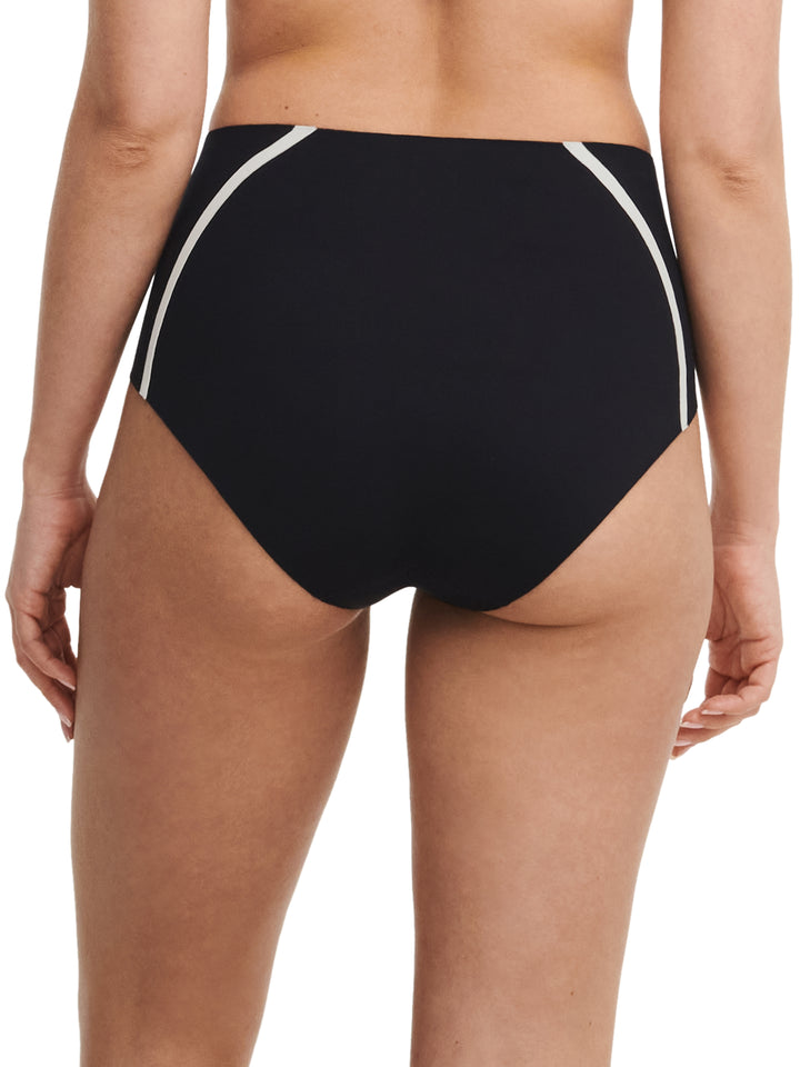 Costumi da bagno Chantelle - Slip bikini completo autentico (forma) Nero / Bianco