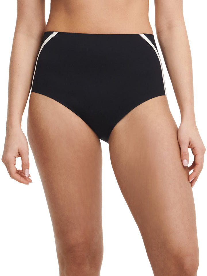 Chantelle Swimwear - Authentic Full Bikini Brief (Shape) Black / White