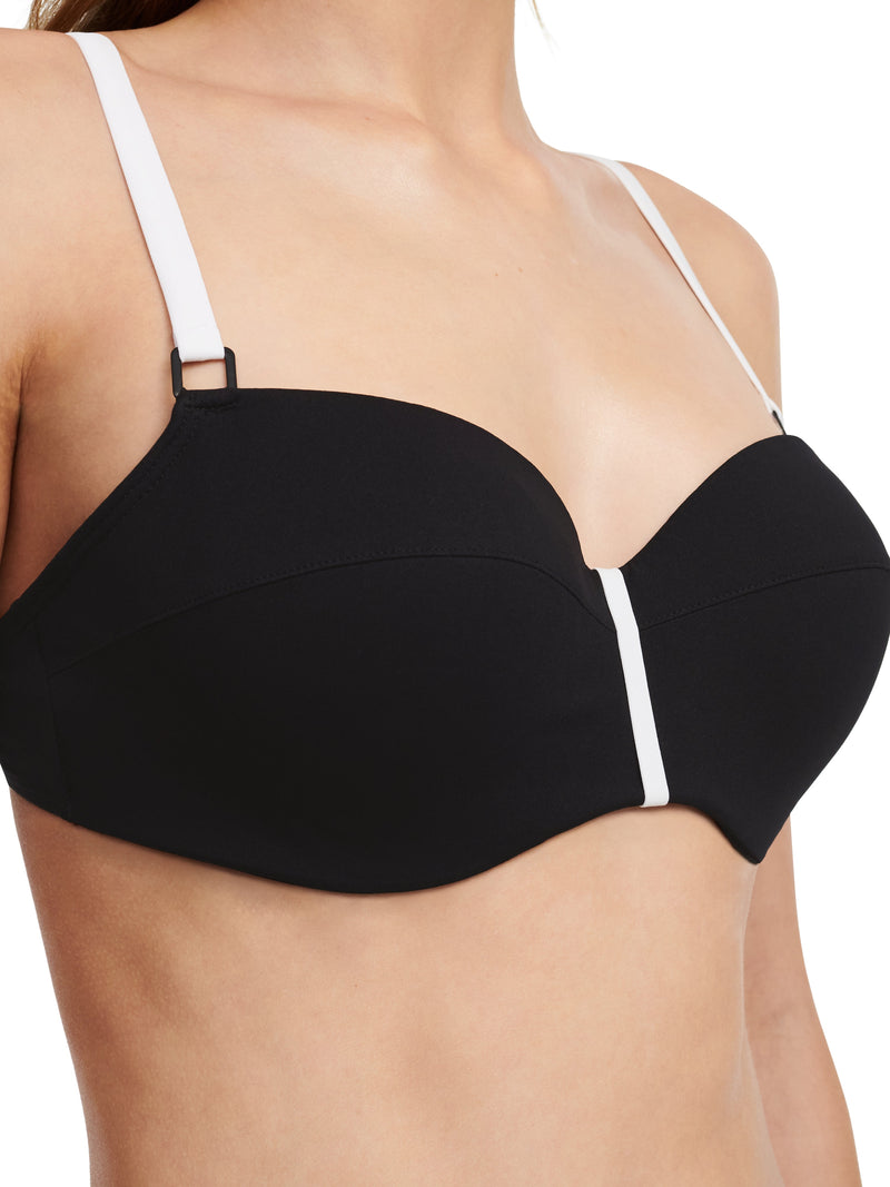 Chantelle Swimwear - Authentic Half-Cup Memory Bikini Black / White