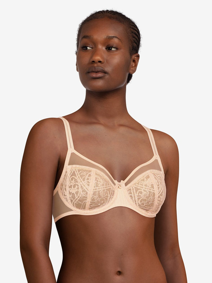 Chantelle Alto Very Covering Underwired Bra - Golden Beige Full Cup Bra Chantelle