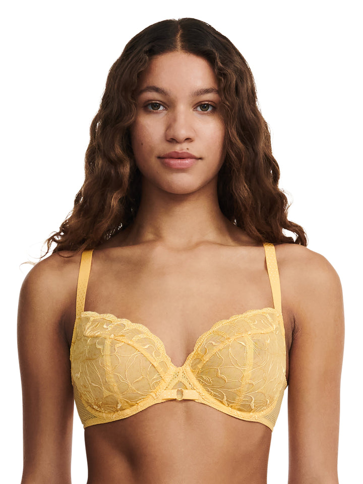 Chantelle Fleurs Covering Underwired Bra - Lemon Full Cup Bra Chantelle 