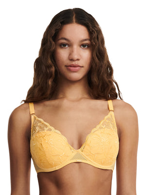 Chantelle Fleurs Plunge T-Shirt Bra - Lemon Plunge Bra Chantelle 
