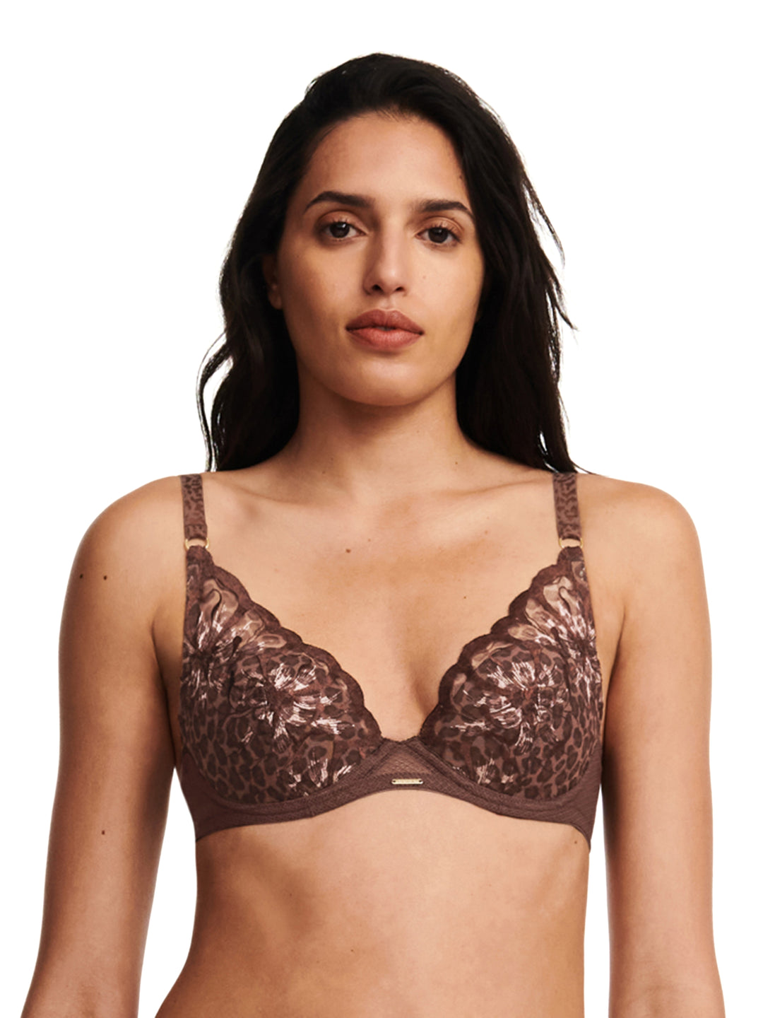 Chantelle - Fleurs Plunge T-Shirt Bra Leo Print