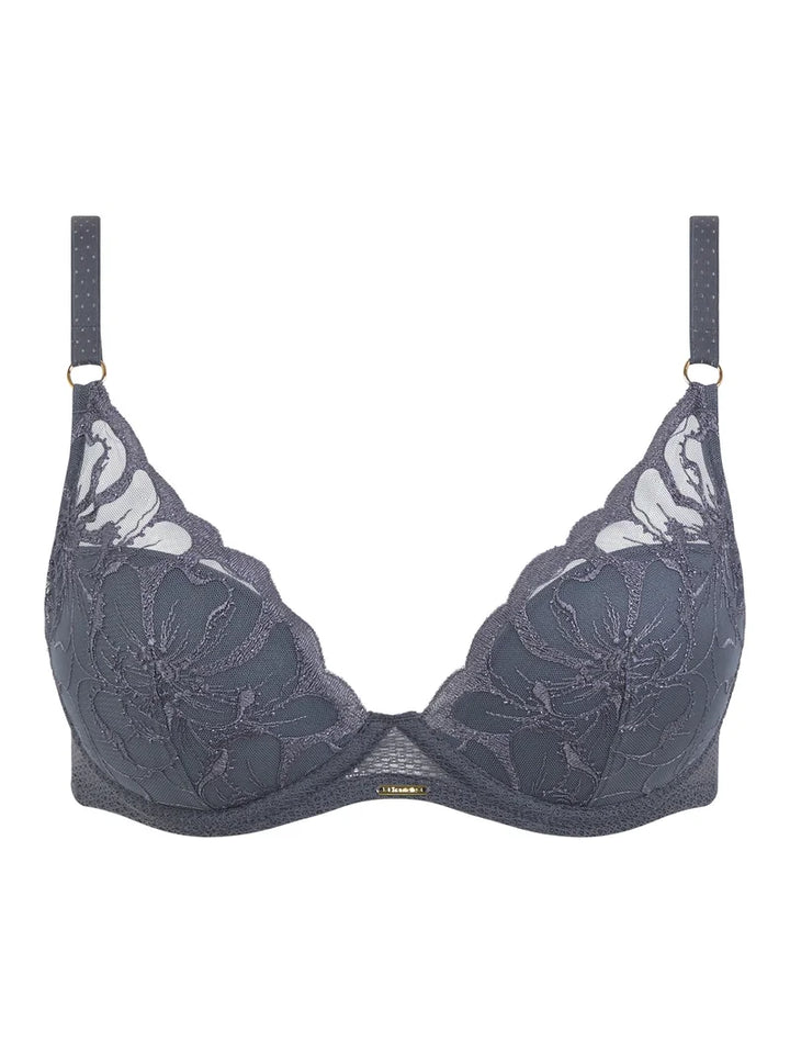 Chantelle - Fleurs Plunge T-Shirt Bra Fancy Grey