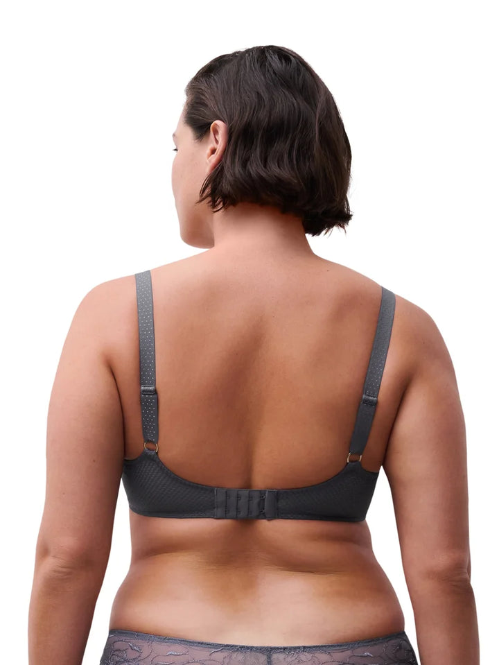 Chantelle - Fleurs Plunge T-Shirt Bra Fancy Grey