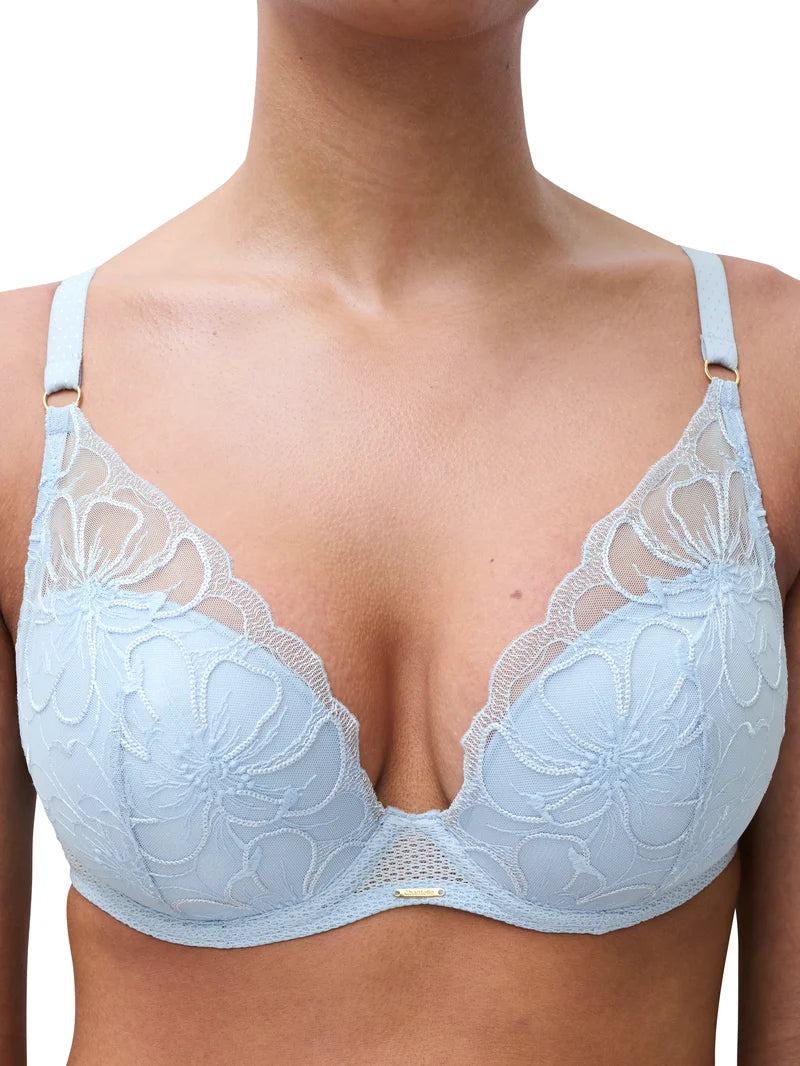 Chantelle - Fleurs Plunge T-Shirt Bra Icy Flower
