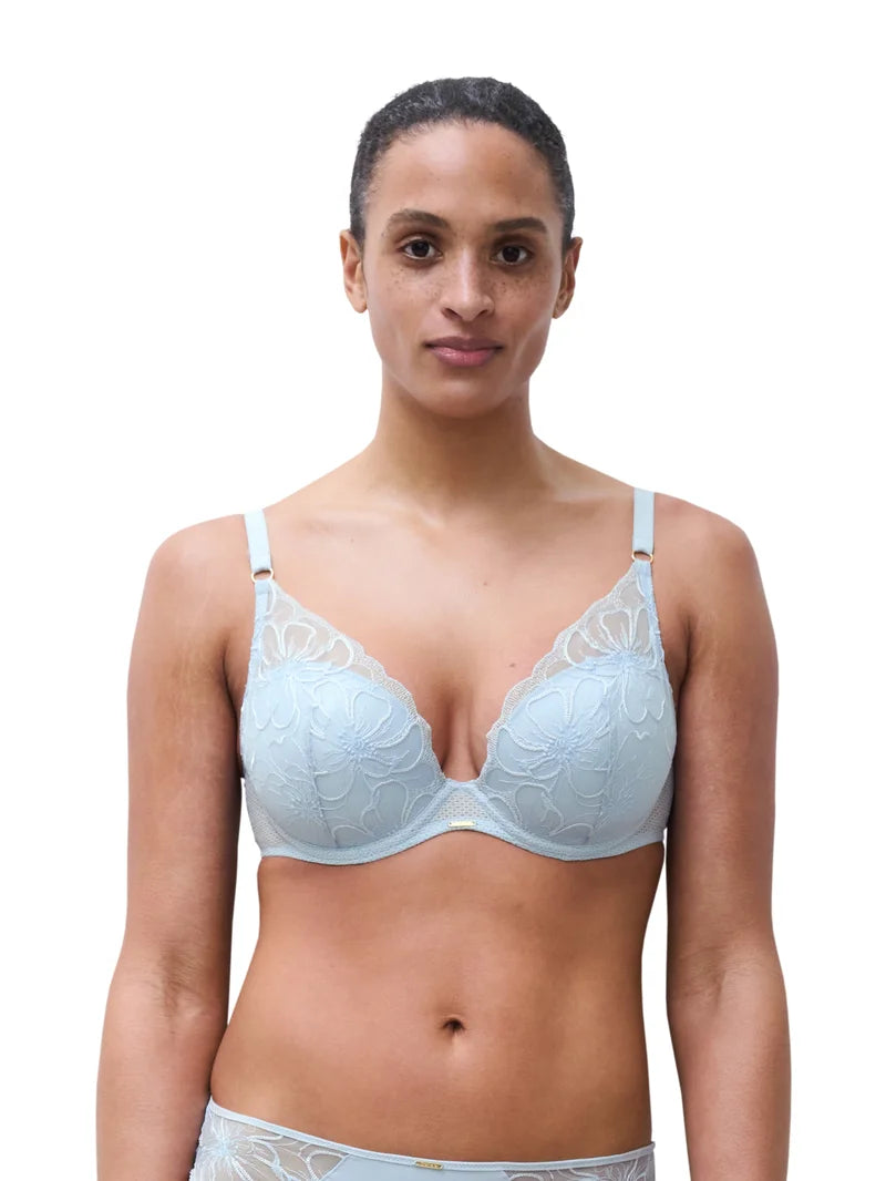 Chantelle - Fleurs Plunge T-Shirt Bra Icy Flower