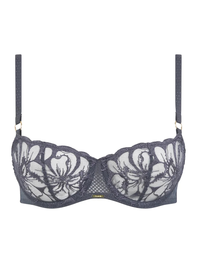 Chantelle - Fleurs Half-Cup Balcony Bra Fancy Grey