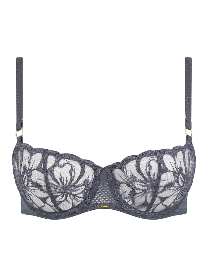 Chantelle - Fleurs Half-Cup Balcony Bra Fancy Grey