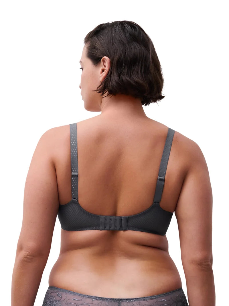 Chantelle - Fleurs Half-Cup Balcony Bra Fancy Grey