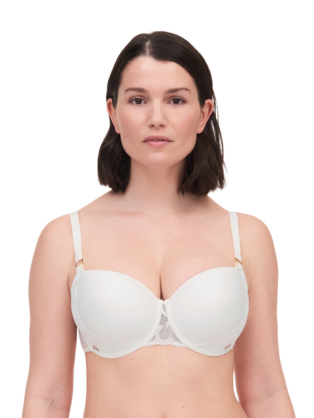 Chantelle Fleurs Half Cup Bra - Ivory / Gold Half Cup Bra Chantelle 