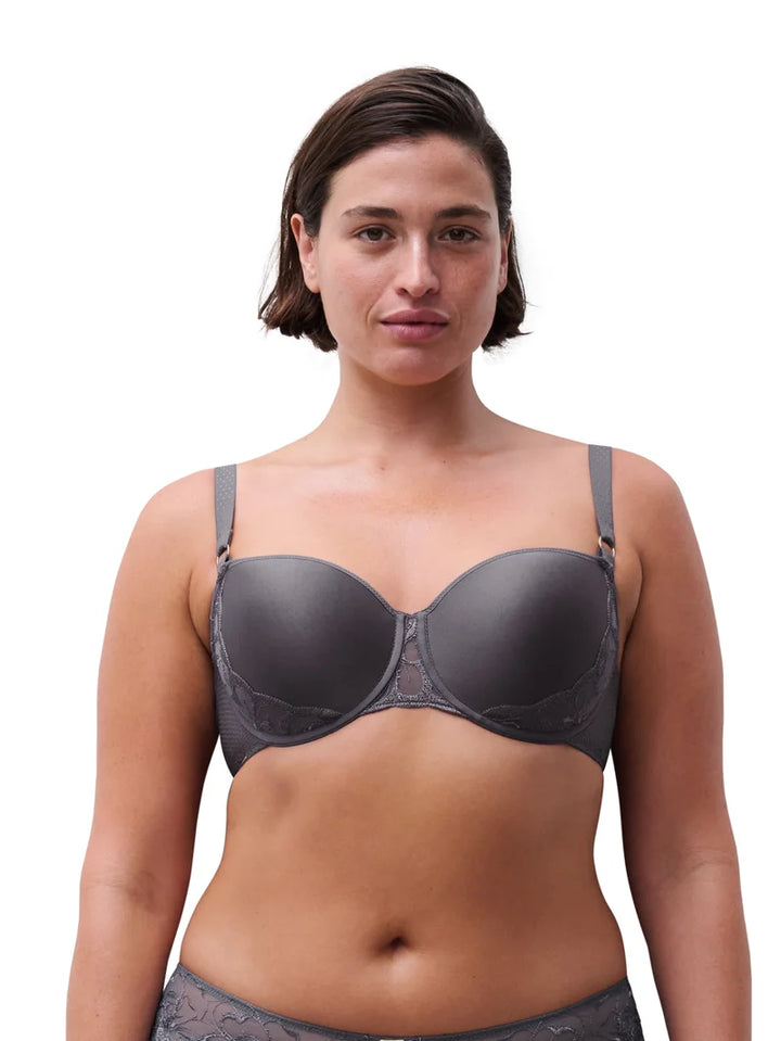 Chantelle - Fleurs Half-Cup Memory Bra Fancy Grey