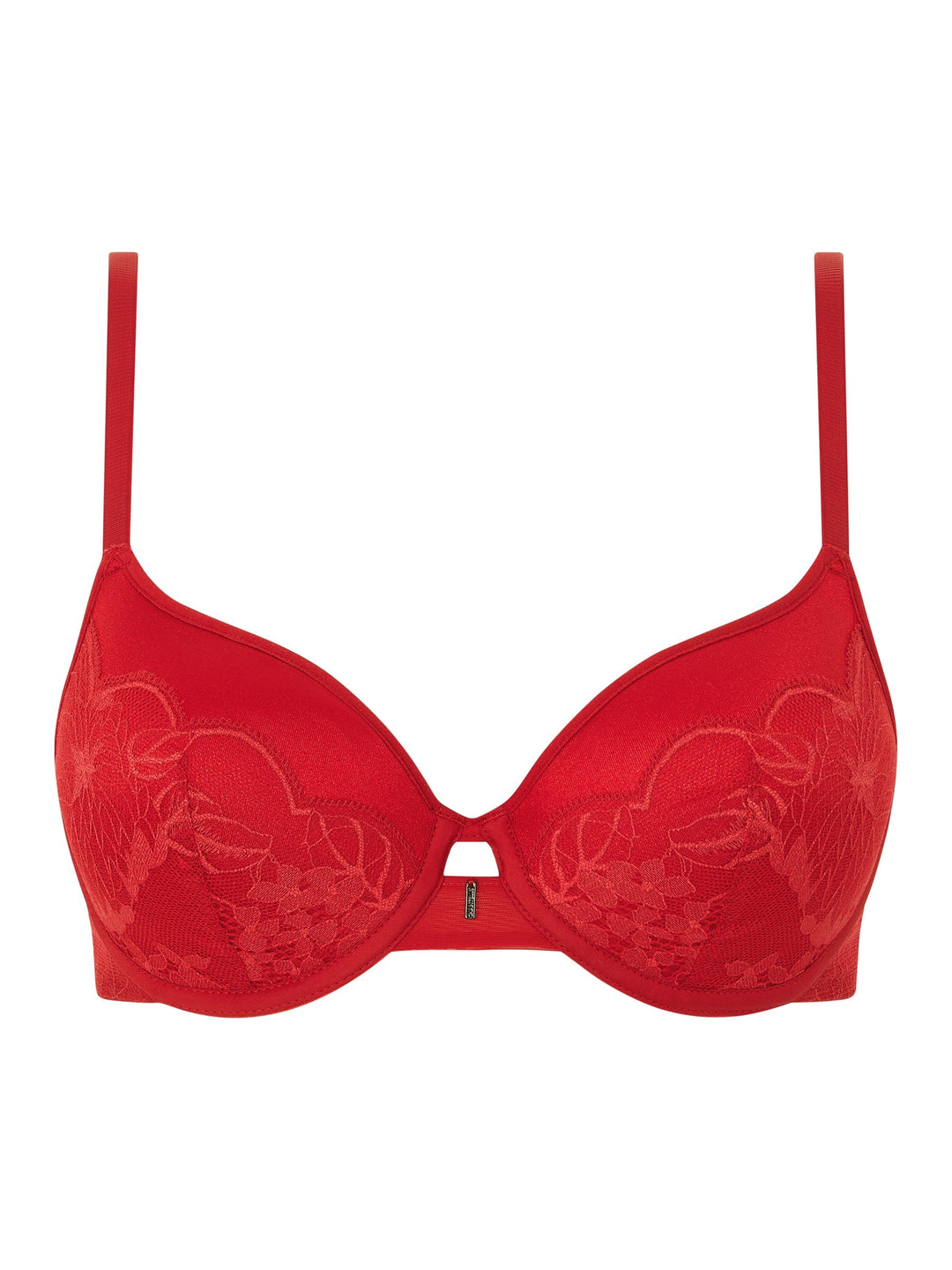 Chantelle - 午夜花朵覆蓋T卹胸罩猩紅色全罩杯胸罩 Chantelle