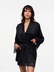 Chantelle - Kimono Flores de Medianoche Negro