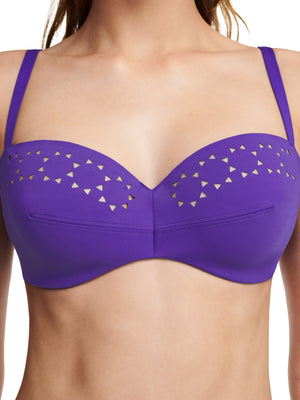 Chantelle Swimwear - Pure Solar Half-Cup Bra Ultra-violet blue