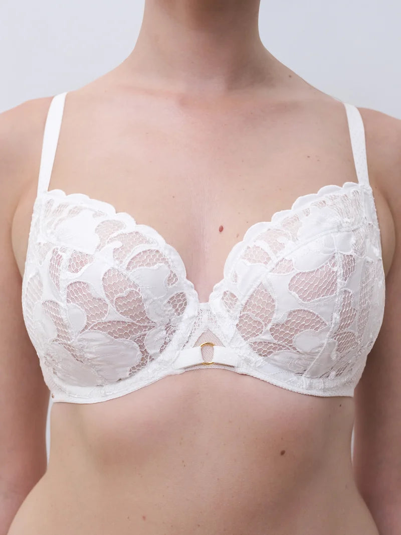 Chantelle - Fleurs Signature Covering Underwired Bra Satin Milk