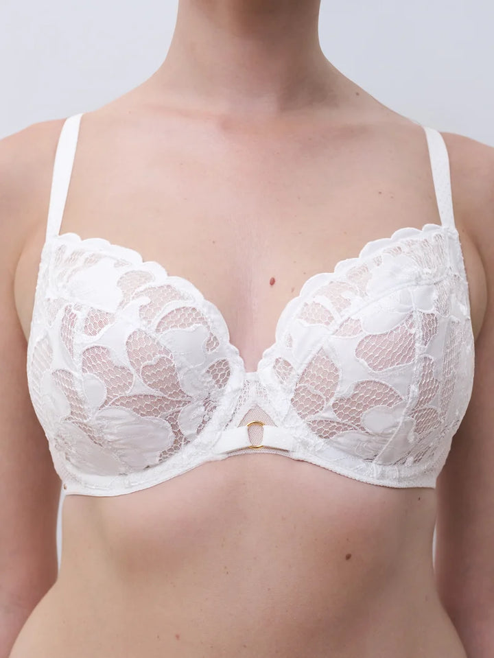 Chantelle - Fleurs Signature Covering Underwired Bra Satin Milk