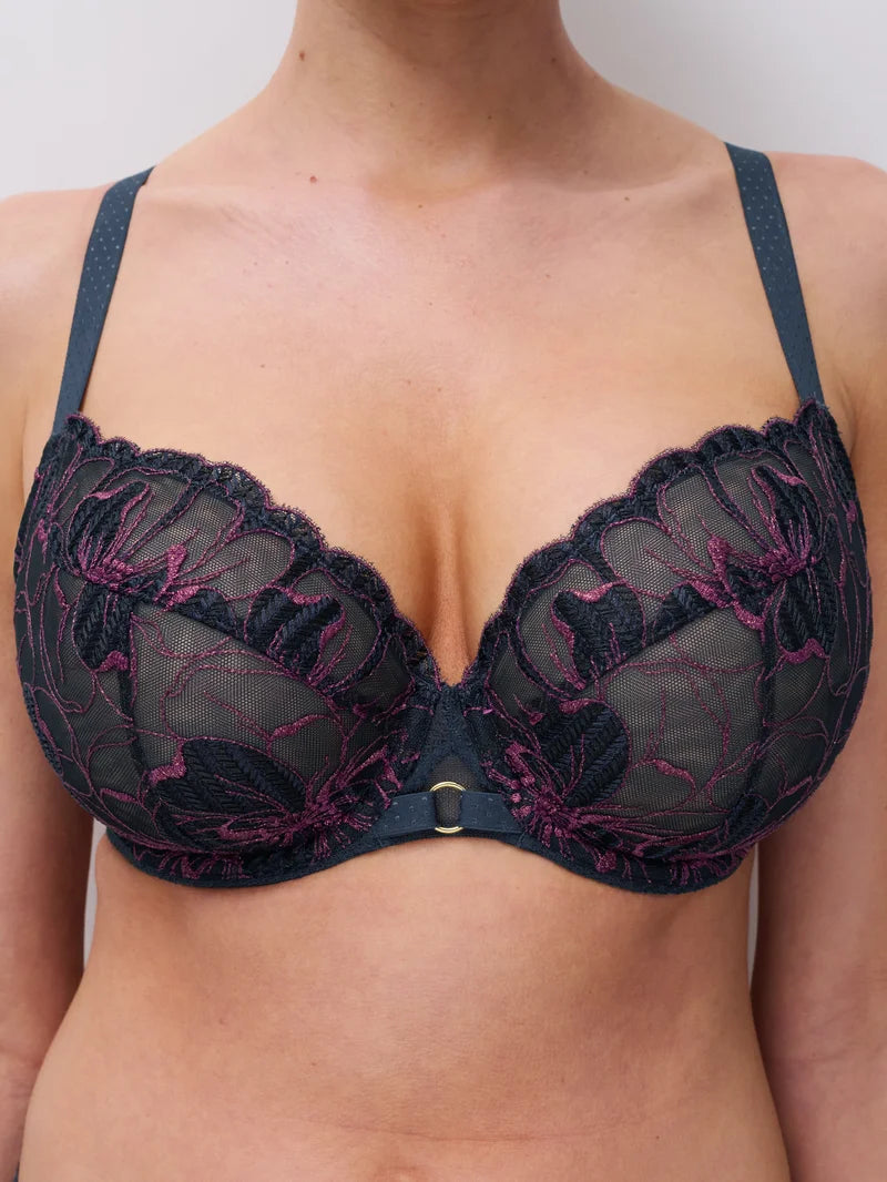 Chantelle - Fleurs Signature Covering Underwired Bra Sailing Blue Lurex