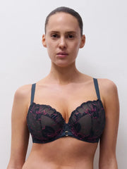 Chantelle - Fleurs Signature Covering Underwired Bra Sailing Blue Lurex