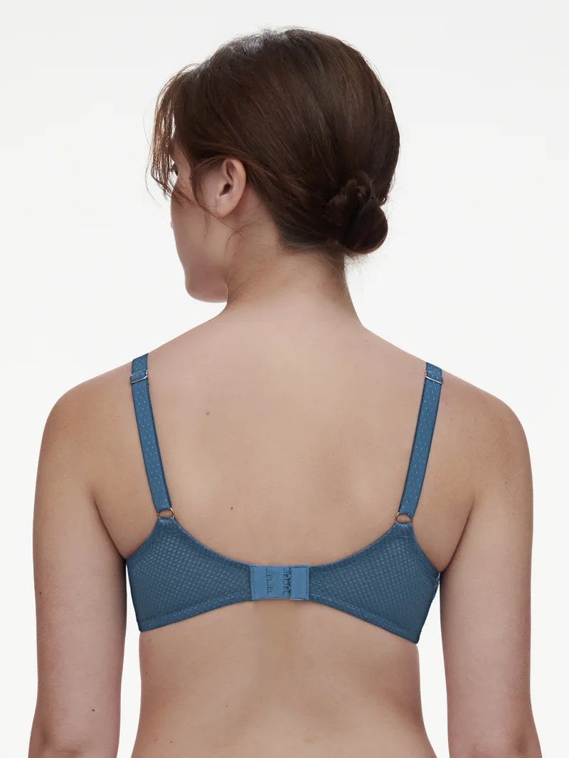 Chantelle - Fleurs Signature Plunge T-Shirt Bra Jeans Blue Denim
