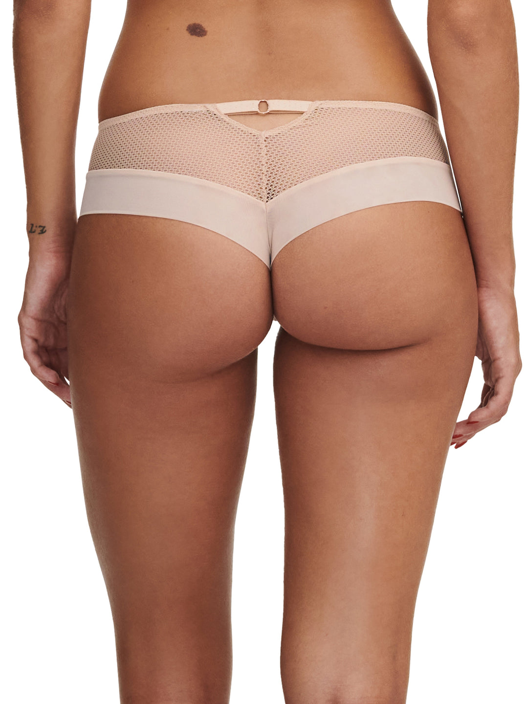 Chantelle Fleurs Signature Revealing Shorty - Golden Beige / Black Shorty Chantelle 