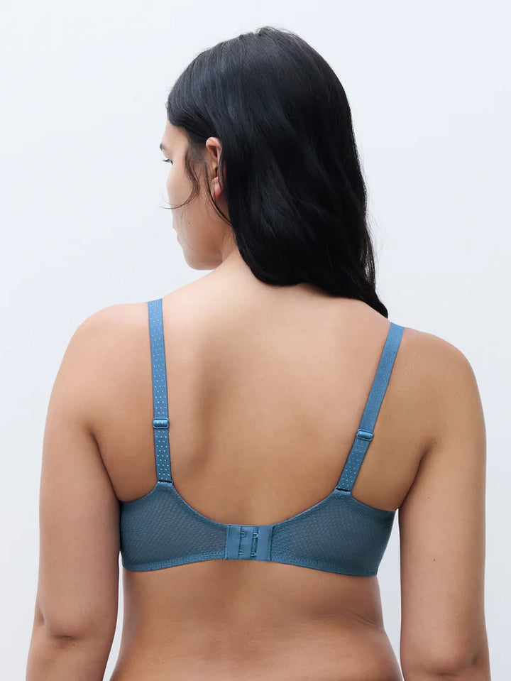 Chantelle - Fleurs Signature Half-Cup Balcony Bra Jeans Blue Denim