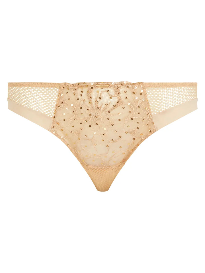 Chantelle - Fleurs Signature Tanga Toffee Sequins