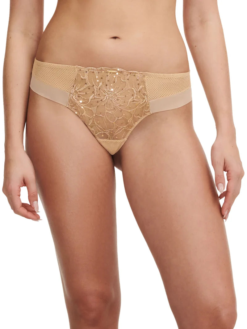 Chantelle - Fleurs Signature Tanga Toffee Sequins