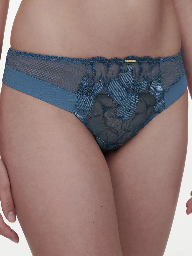 Chantelle - Fleurs Signature Tanga Jeans Blue Denim