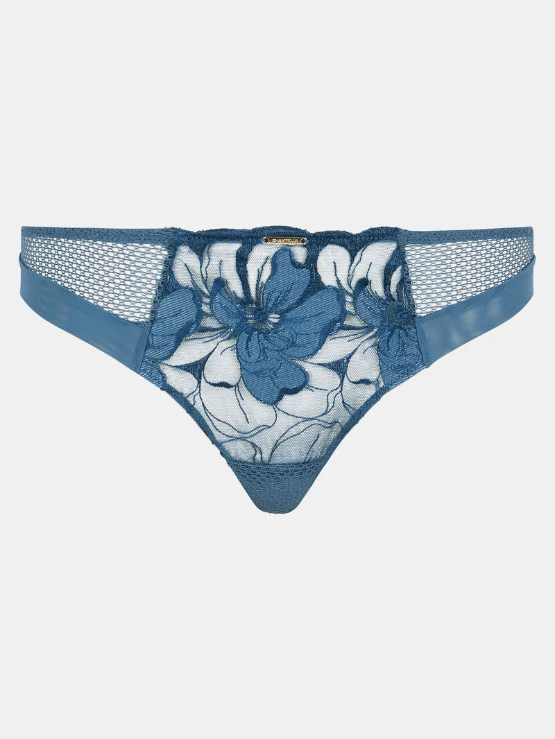 Chantelle - Fleurs Signature Tanga Jeans Blue Denim