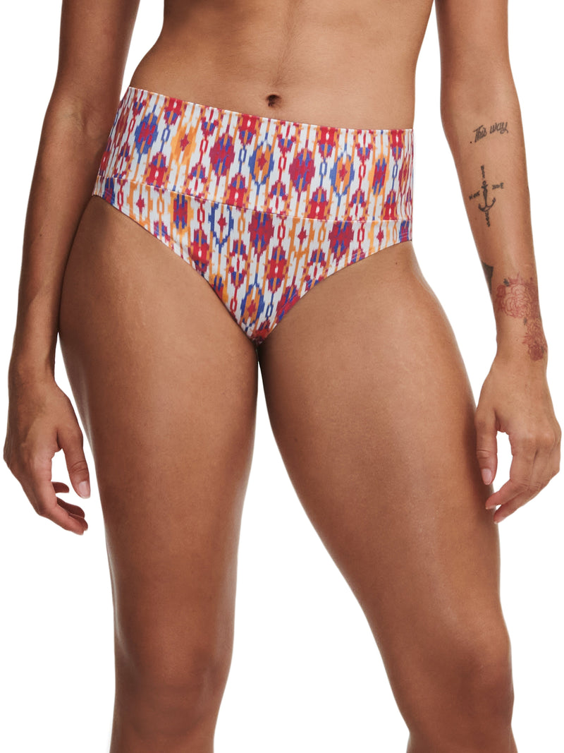 Chantelle Swimwear - Devotion Full Brief Red Ikat