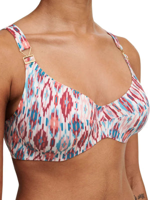 Chantelle Swimwear - Devotion Covering Underwired Bra Turquoise Ikat