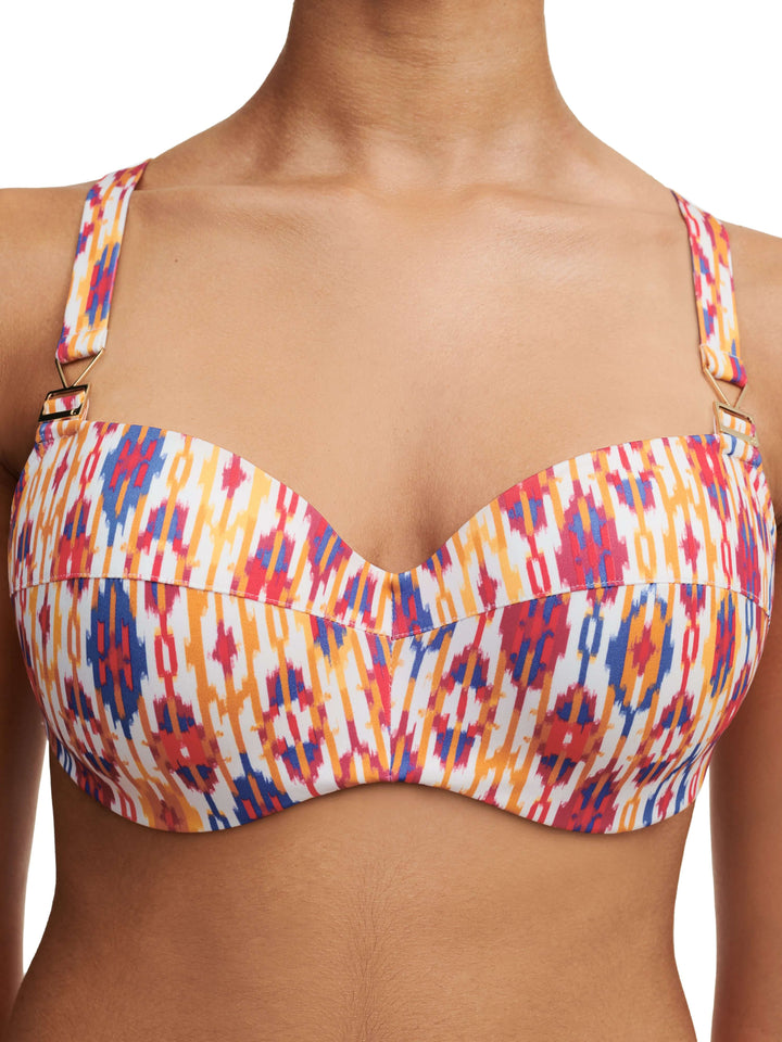 Chantelle Swimwear - Devotion Half-Cup Memory Bra Red Ikat